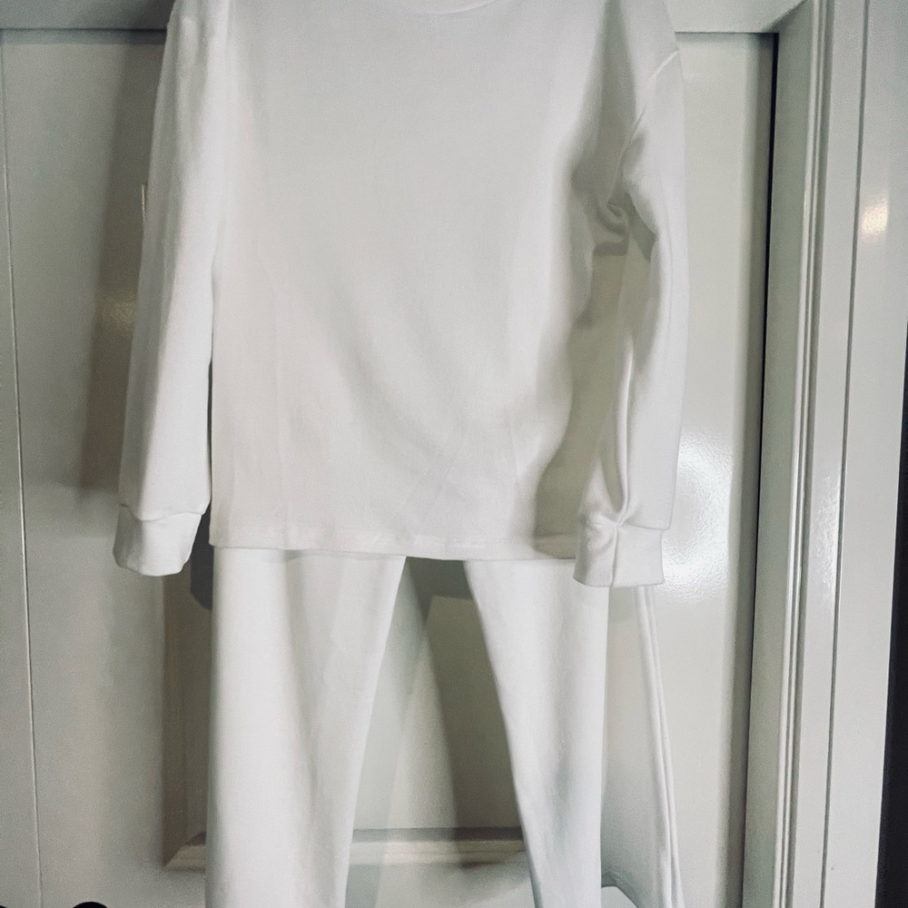 White Long Sleeve leisure Pants/yoga